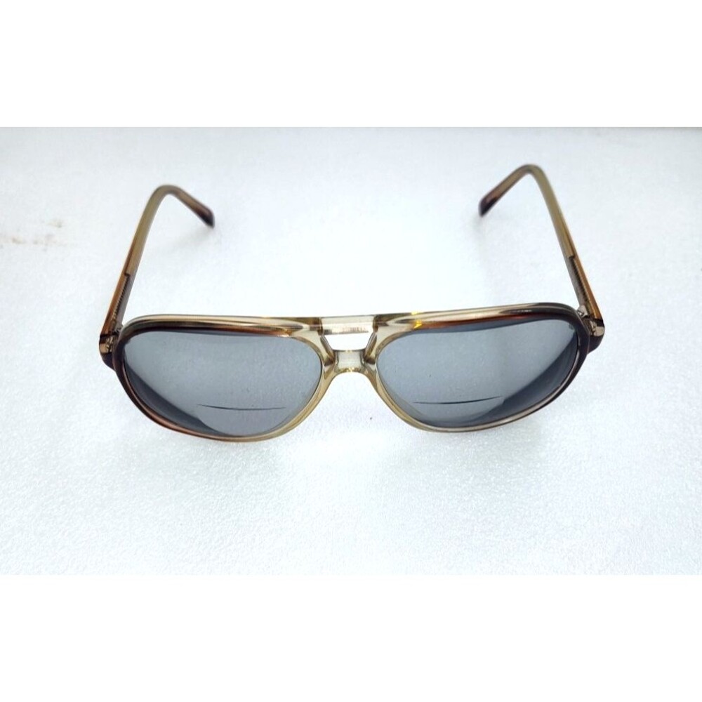 Vtg Cognac Fade Hunter Mens Pilot Style Eyeglasses Frames Brown Retro 58□15-140